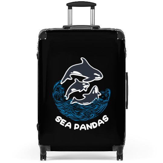 Sea Panda Orca Wild Panda Bamboo Suitcases