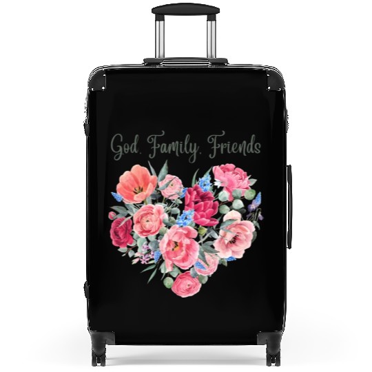 God, Family, Friends! Suitcases