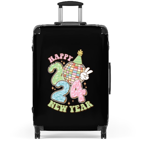 Happy New Year 2024 disco ball party Suitcases