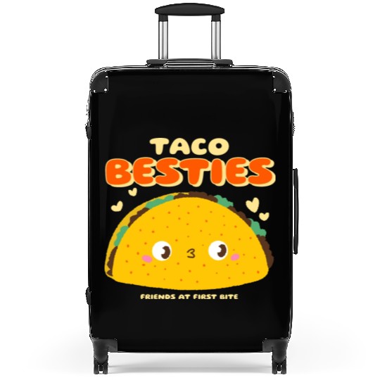 Cute "Taco Besties" Graphic Suitcases