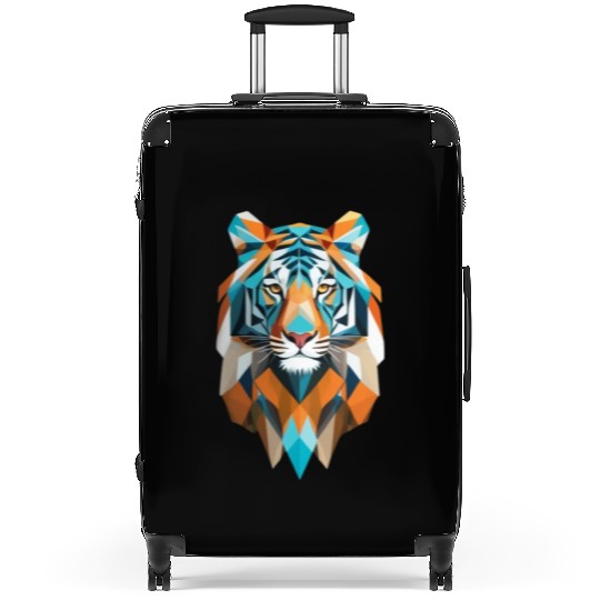 Painting Pixels: Animal lion Tales Suitcases