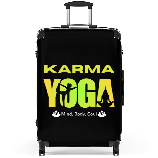 Karma Yoga Meditation Sunburst Design Suitcases