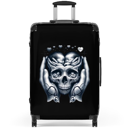 Embrace of Life Skull Suitcases NICU Mom Strength and