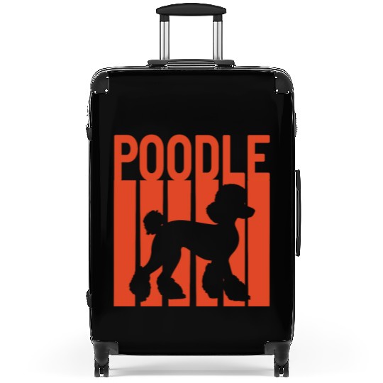 Poodle retro design Suitcases