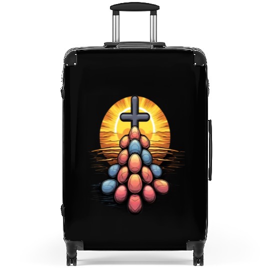 Christian Easter Day Cross Easter Egg Hunt Suitcases