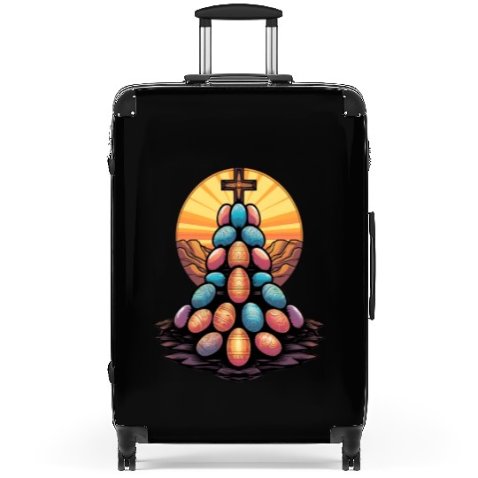 Christian Easter Day Cross Easter Egg Hunt Suitcases