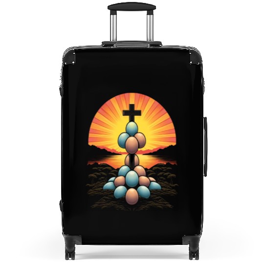Christian Easter Day Cross Easter Egg Hunt Suitcases