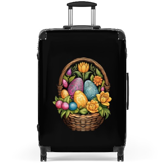 Easter Day Easter Egg Basket Mandala Art Egg Hunt Suitcases