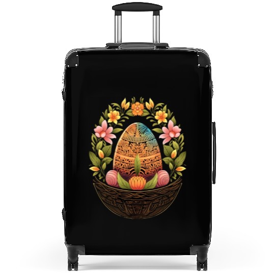Easter Day Easter Egg Basket Mandala Art Egg Hunt Suitcases