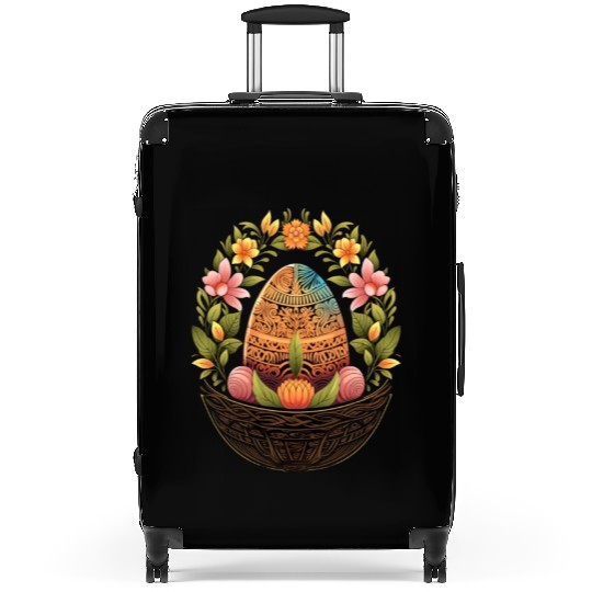 Easter Day Easter Egg Basket Mandala Art Egg Hunt Suitcases