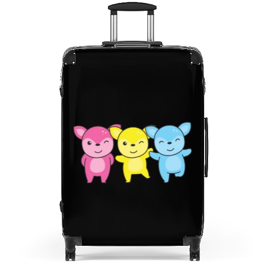 Pansexual Flag Pride Lgbtq Cute Deer Suitcases