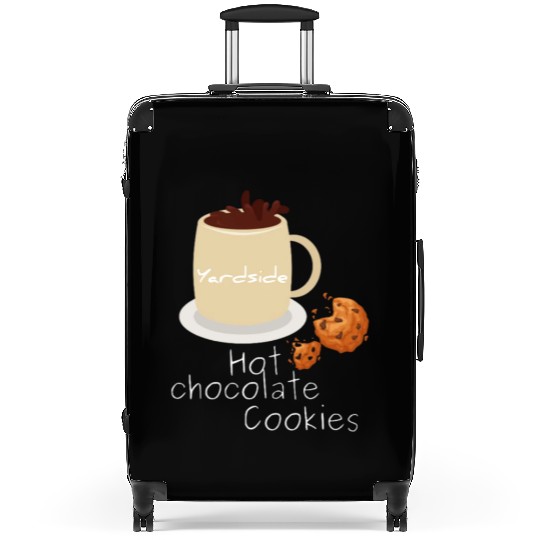 Drink Hot chocolate cookies Yardside font logo Suitcases