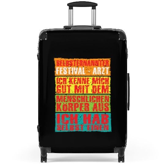 Festival doctor with human body Suitcases