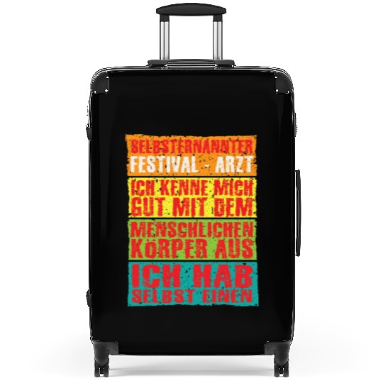 Festival doctor with human body Suitcases