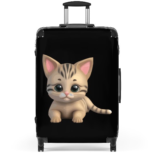 cute baby cat design Suitcases