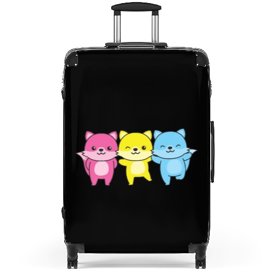 Pansexual Flag Pride Lgbtq Cute Fox Suitcases
