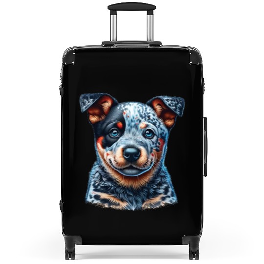 Playful Cattle Pup - Australian Cattle Dog Puppy Suitcases