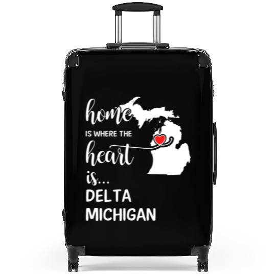 Delta County Michigan Is Where My Heart Is Gift Suitcases