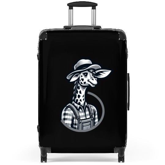 Cute Giraffe Farmer Suitcases