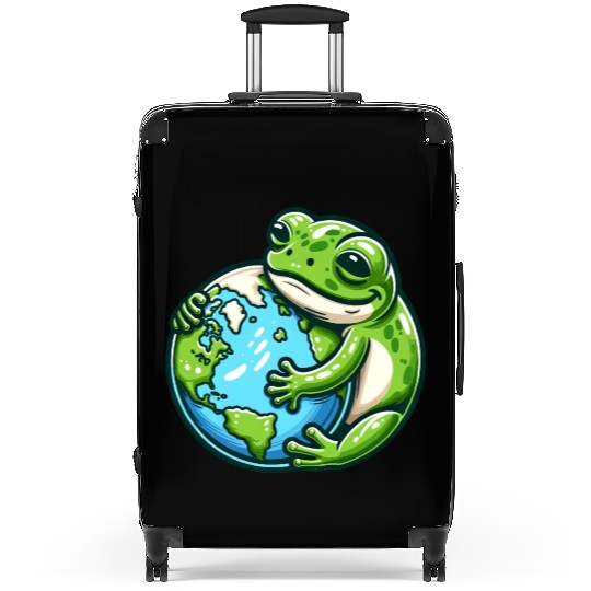 Frog Embracing Earth: Earth Day Suitcases