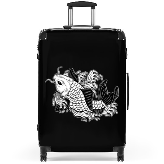 Angry Japanese Fish Suitcases