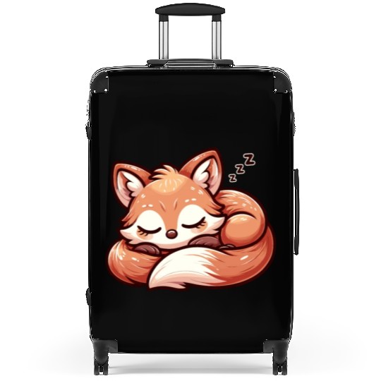 Slumbering Fox - Kawaii Sleeping Fox Design Suitcases