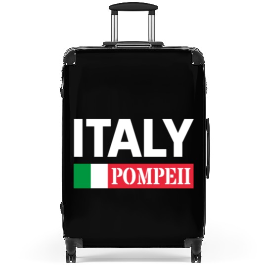 Italy Flag Pompeii Conservation Volcanic Eruption Suitcases