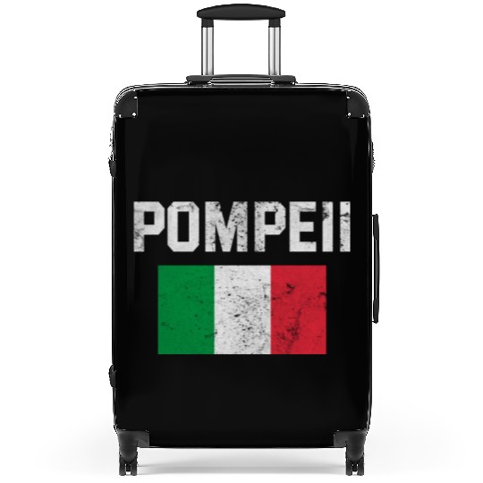 Pompeii Flag Italy Geology Suitcases