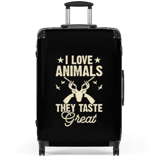 I Love Animals They Taste Great Suitcases