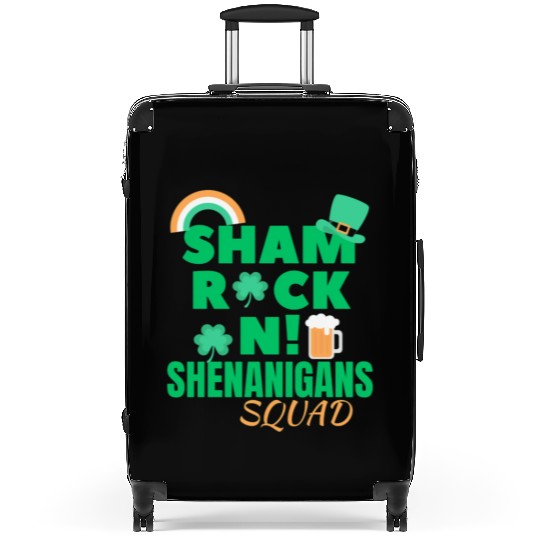 shamrockin shenanigans drinking st Patrick's day Suitcases