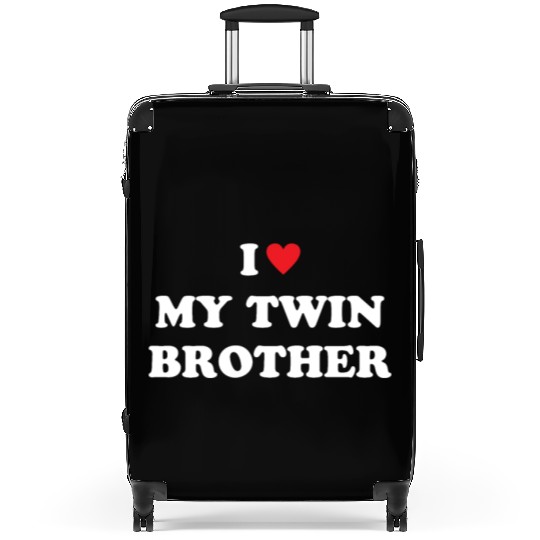 I Love My Twin Brother Suitcases