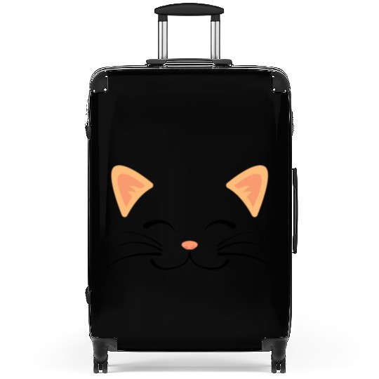 Floating Cat Face Suitcases