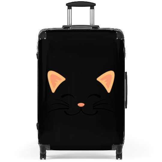 Floating Cat Face Suitcases