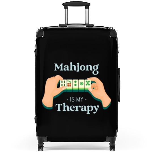 Mahjong Is My Therapy Suitcases