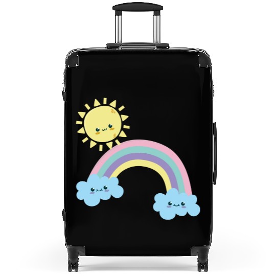 Rainbow sun Suitcases