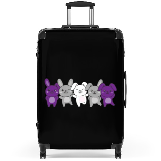 Graysexual Flag Pride Lgbtq Cute Bunny Suitcases