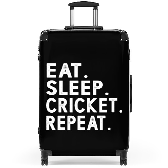 Eat Sleep Cricket Repeat Funny Cricket Sport Game Suitcases