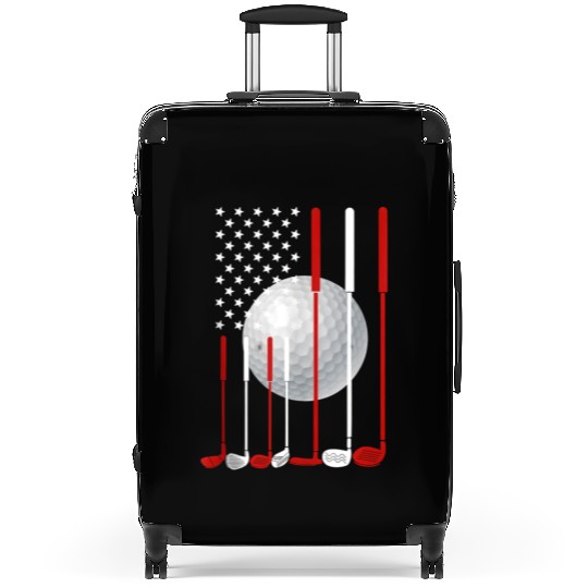 Golf American Flag 4Th Of July Usa Patriotic Suitcases