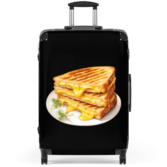 Plate of Grilled Cheese Sandwich Suitcases