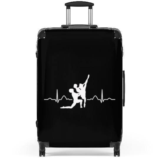 Ballet Dancer Heartbeat EKG Ballerina Suitcases