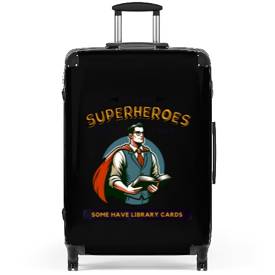 Superhero Librarian - Library Card Suitcases