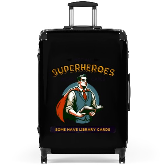 Superhero Librarian - Library Card Suitcases
