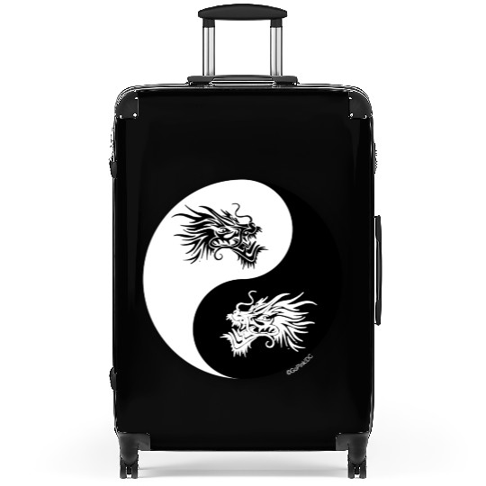 Yin and Yang Dragon Circle Suitcases