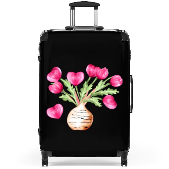 Turnip Love Bouquet Heart Flowers Valentine's Day Suitcases