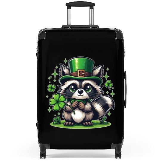 St. Patrick's Day Raccoon Revelry Suitcases