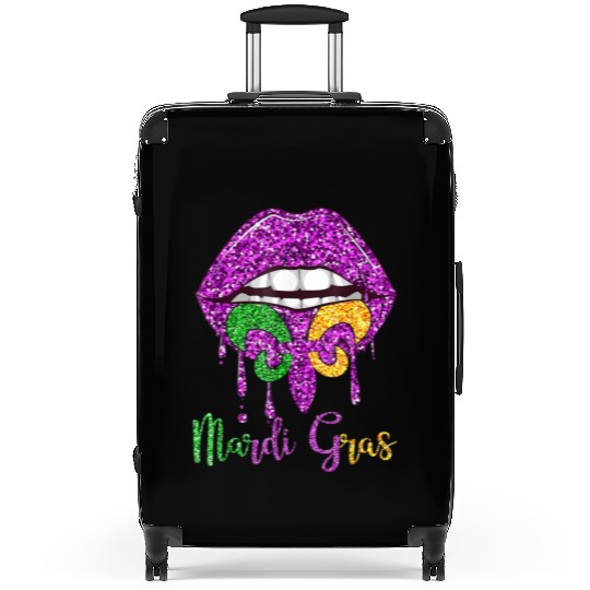 Dripping Mardi Gras Suitcases