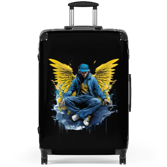 Urban Angel Wings DJ Graphic Stylish Streetwear Suitcases