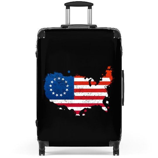 Betsy Ross USA Flag Suitcases