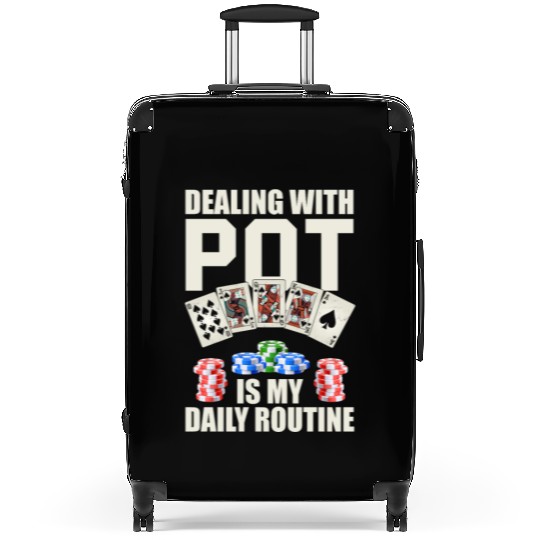 Funny Casino Dealer Poker Suitcases