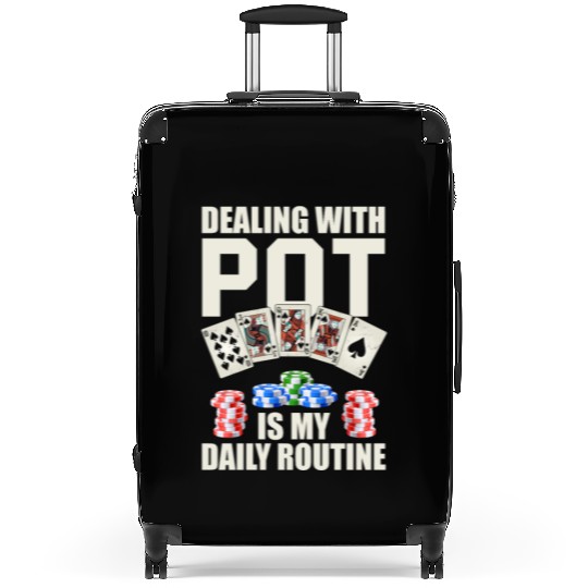 Funny Casino Dealer Poker Suitcases